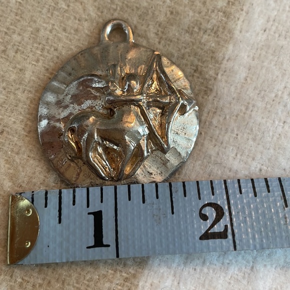 Vintage Sagittarius silver tone pendant - Picture 3 of 4